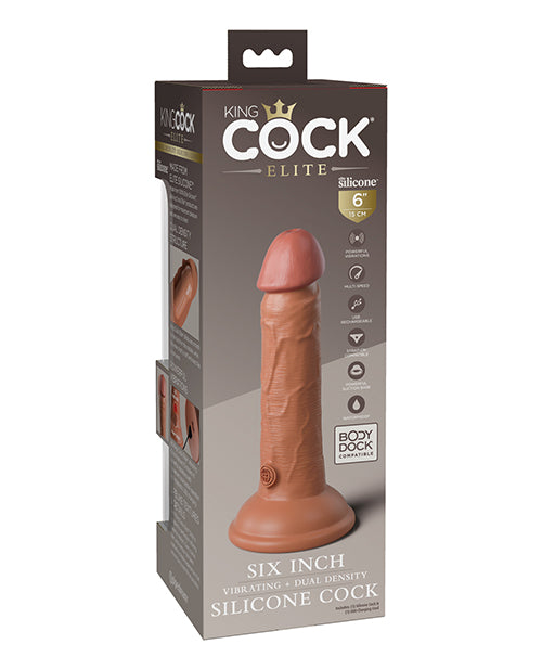 King Cock Elite 6 In Vibrating Dual Density