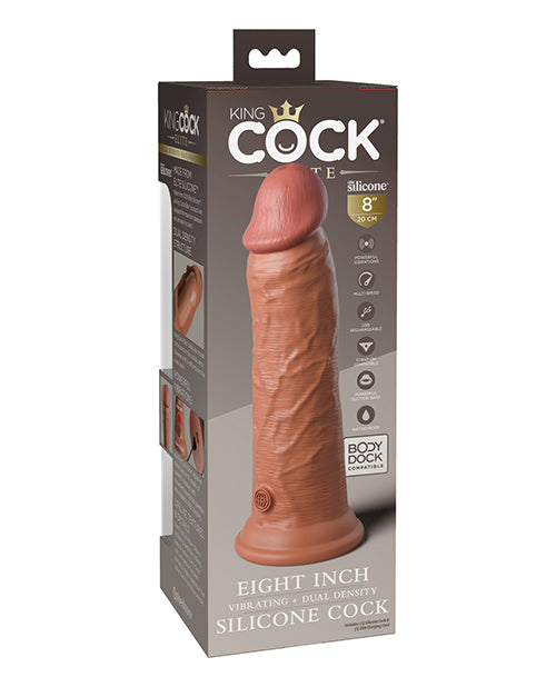 King Cock Elite 8 In Vibrating Dual Density