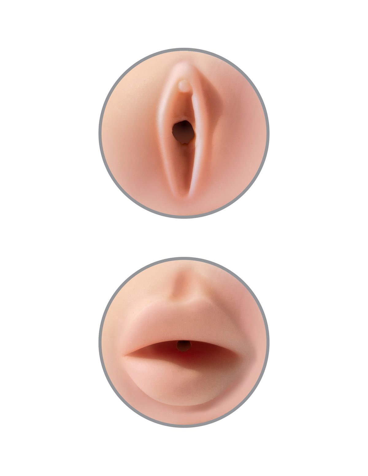 Pdx Extreme Tight Grip Pussy & Mouth Masturbator White/ Light