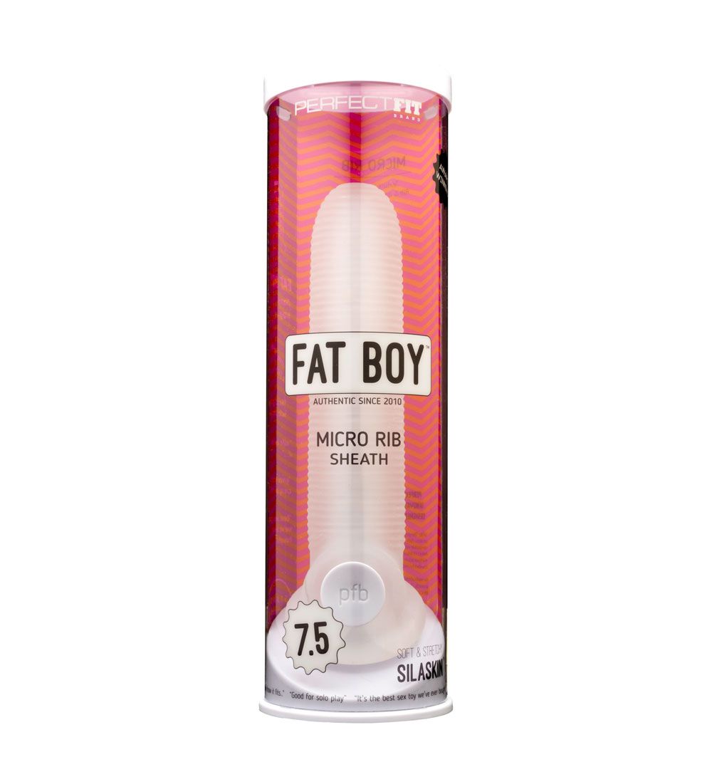 Perfect Fit Fat Boy Micro Ribbed Sheath Clear 5.5 inch