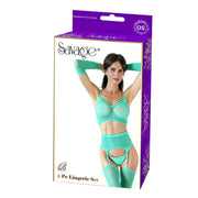 4pc Lingerie Set Green Default Title