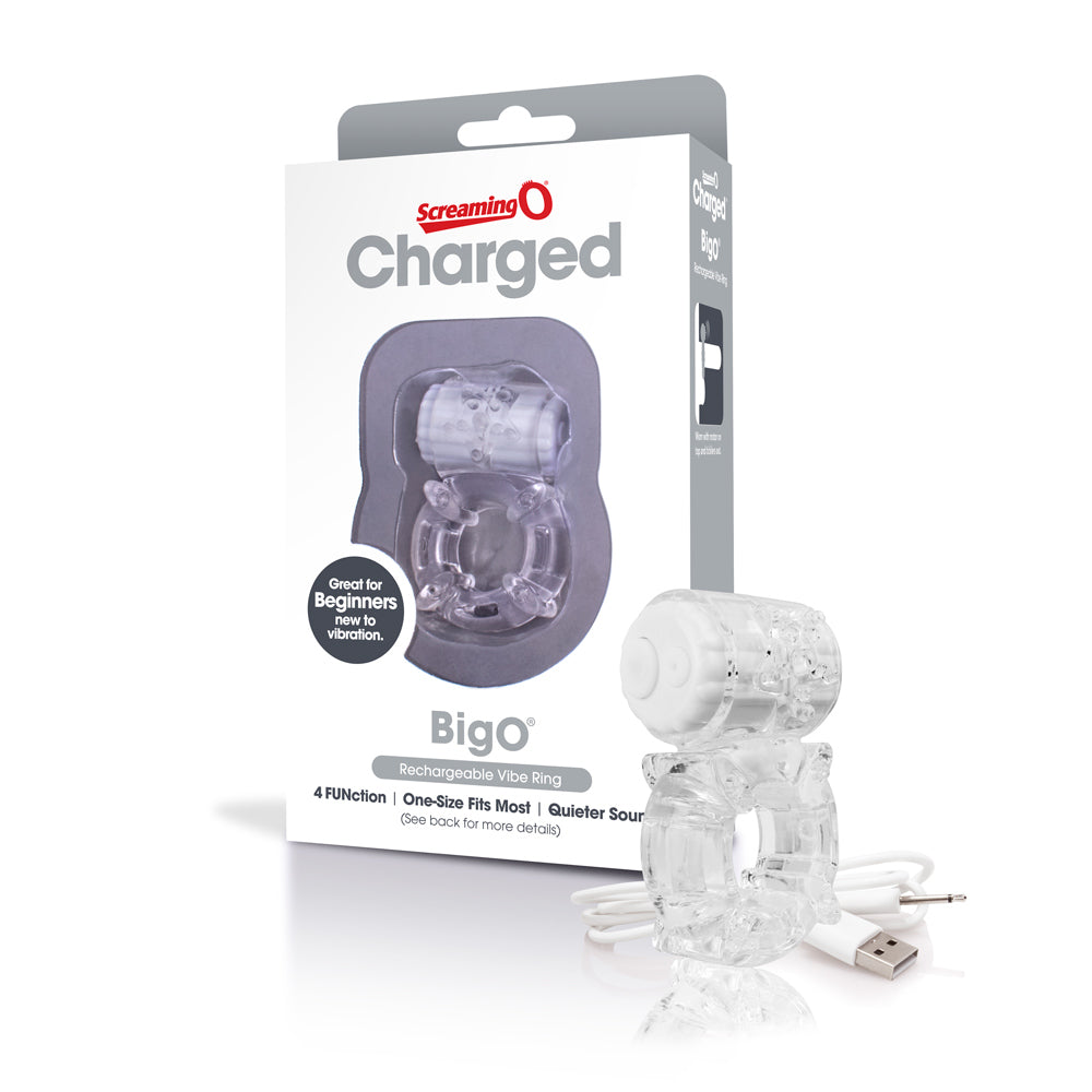 Screaming O Charged Big O Cock Ring Clear