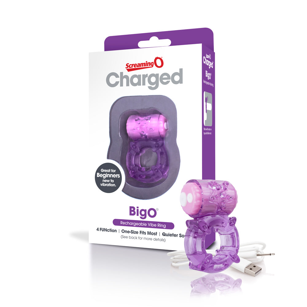 Screaming O Charged Big O Cock Ring Purple