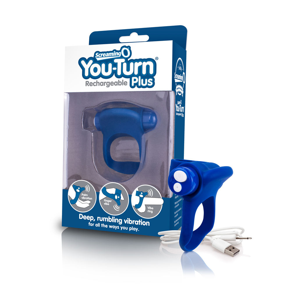 Screaming O Charged You Turn Plus Cock Ring Blueberry