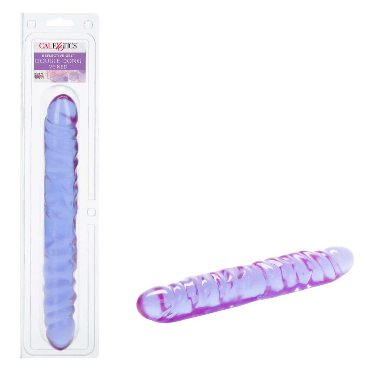 Reflective Gel Veined Double Dong
