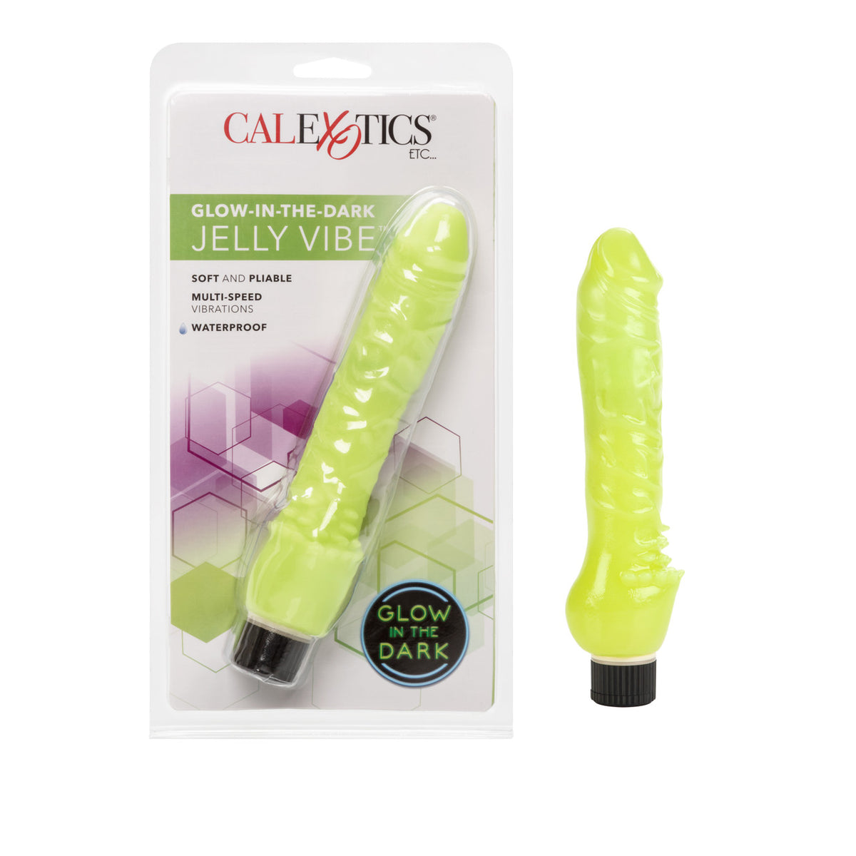 Glow In The Dark Jelly Penis Green Default Title