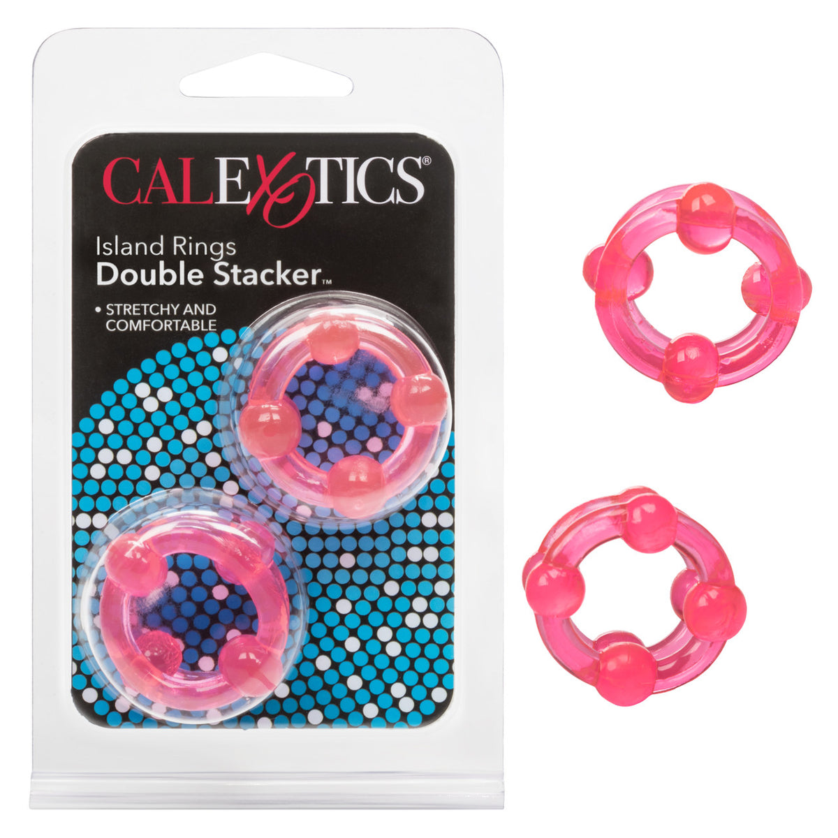 Island Rings Double Stackers Pink