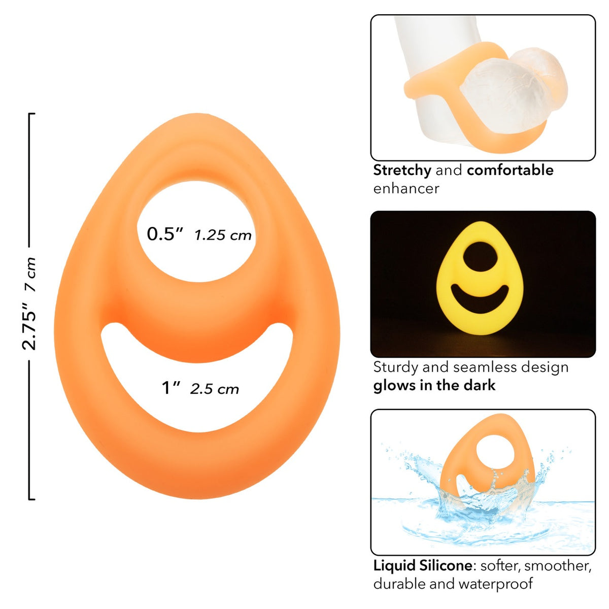 Alpha Liquid Silicone Teardrop Glow In The Dark Default Title