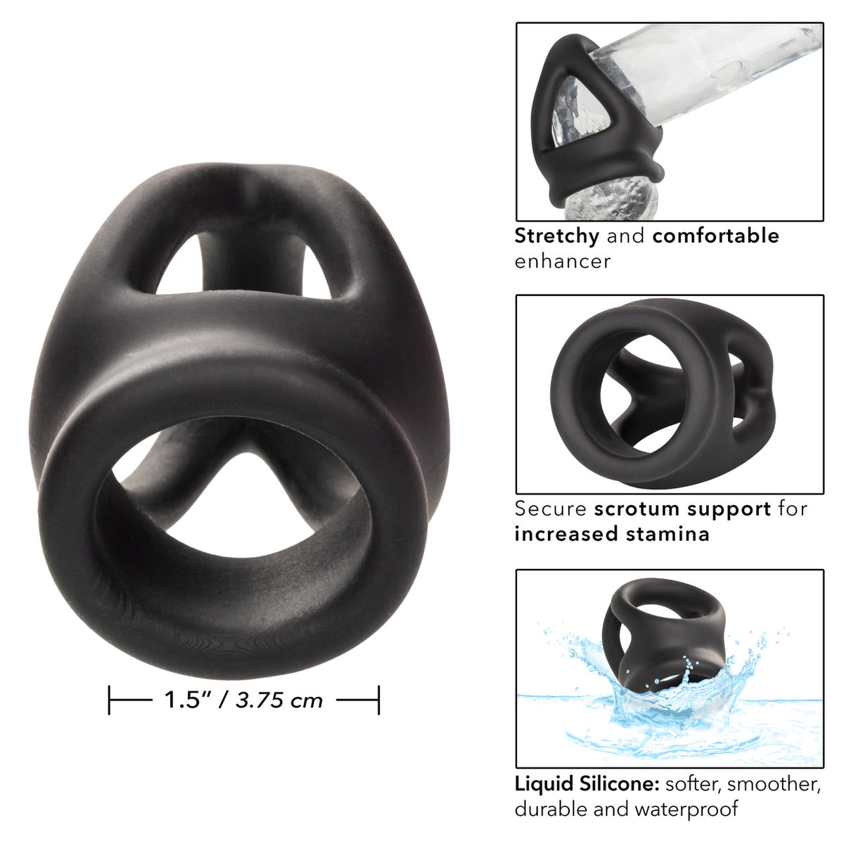 Alpha Liquid Silicone Dual Cage & Ring Default Title