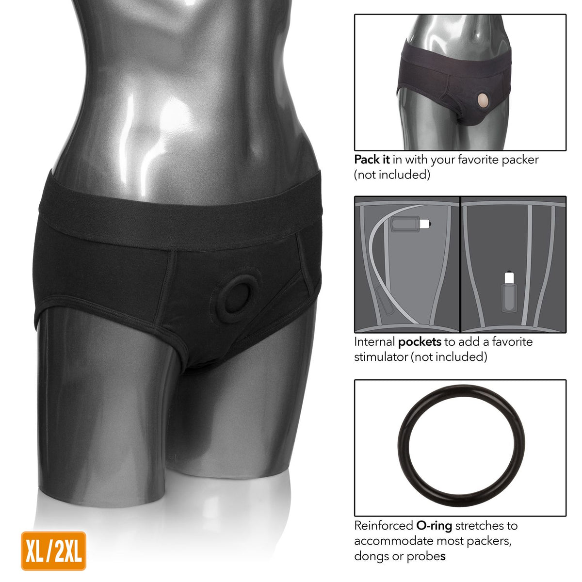 Packer Gear Black Brief Harness