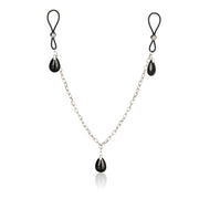 Nipple Play Non Piercing Nipple Chain Jewelry Onyx Black