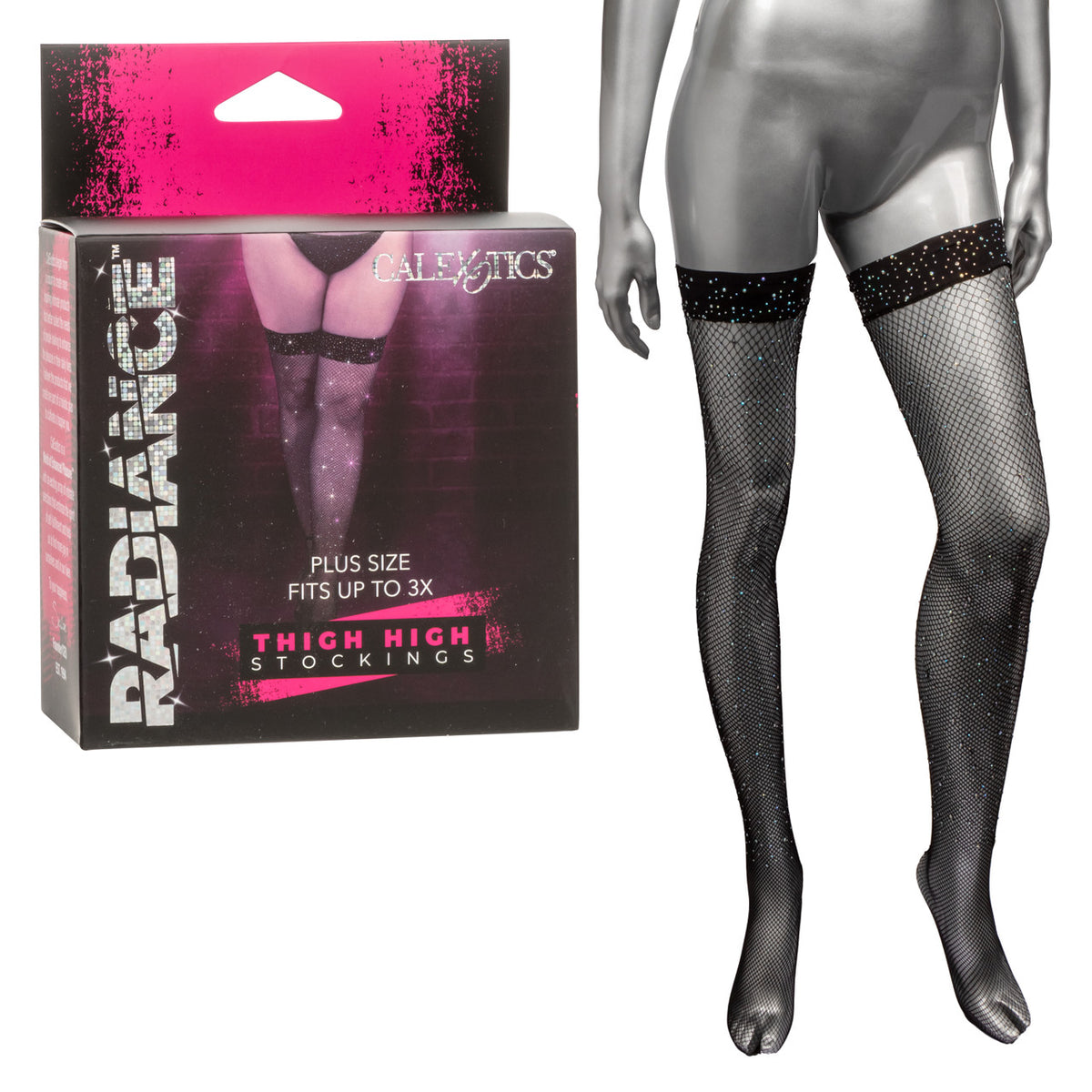 Radiance Plus Size Thigh High Stockings Default Title