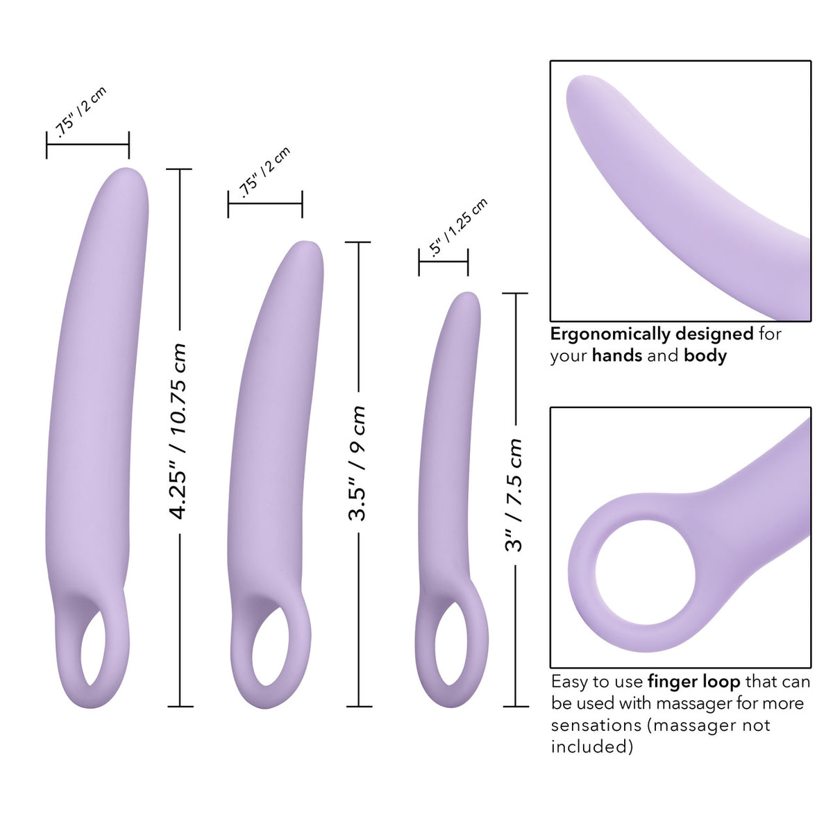 Dr Laura Berman Alena Set Of 3 Silicone Dilators