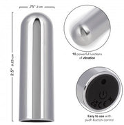 10 Function Rechargeabl Bullet Silver (bulk) Default Title