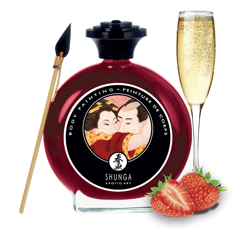 Edible Body Paint Sparkling Strawberry Wine 3.5 Oz Default Title
