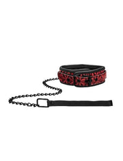 Ouch! Luxury Collar With Leash Burgundy Default Title