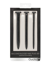 Silicone Screw Plug Set Urethral Sounding Black Default Title
