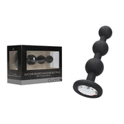 Silicone Beaded Diamond Butt Plug Black Default Title