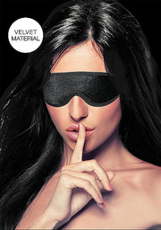 Velvet & Velcro Eye Mask Adjustable Black Default Title