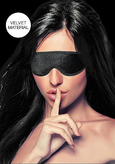 Velvet & Velcro Eye Mask Adjustable Black Default Title