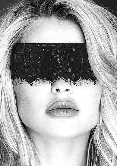 B&w Lace Mask With Elastic Strap Default Title