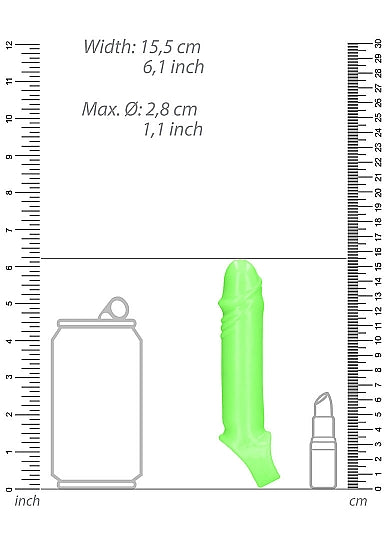 Glow Smooth Stretchy Penis Sleeve Glow In The Dark