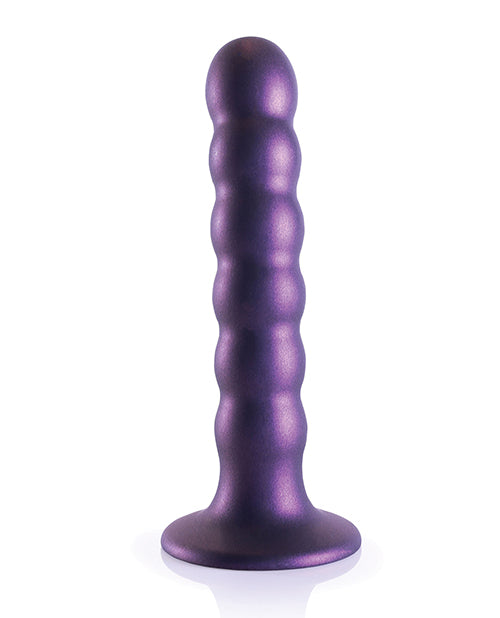 Ouch! Beaded Silicone G-spot Dildo 5 In Metallic