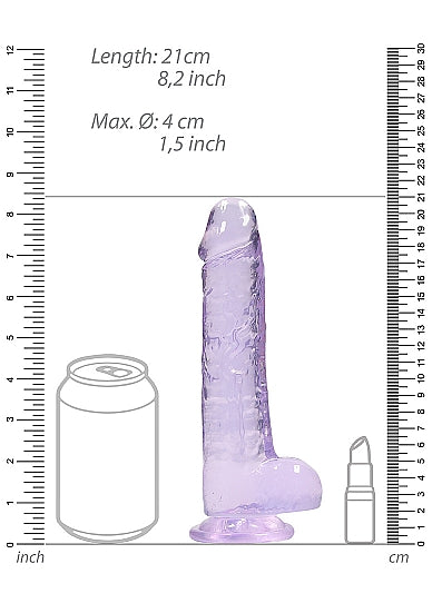 Real Cock 8in Realistic Dildo W/ Balls