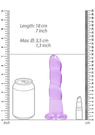 Realrock Non Realistic Dildo W Suction Cup 7in