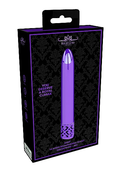Royal Gems Shiny Abs Bullet Rechargeable Purple