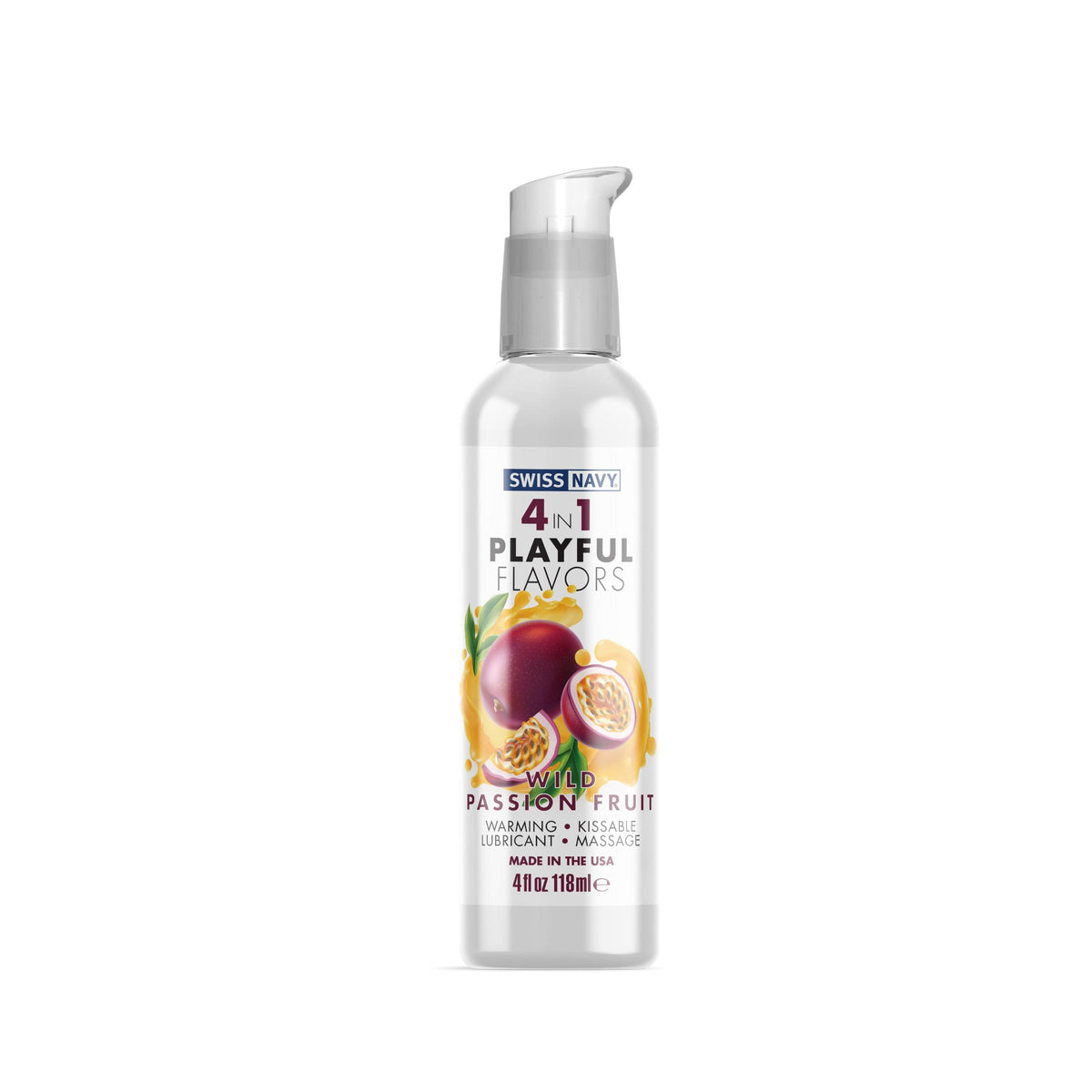 Swiss Navy 4 In 1 Playful Flavors Wild Passion Fruit 4oz Default Title