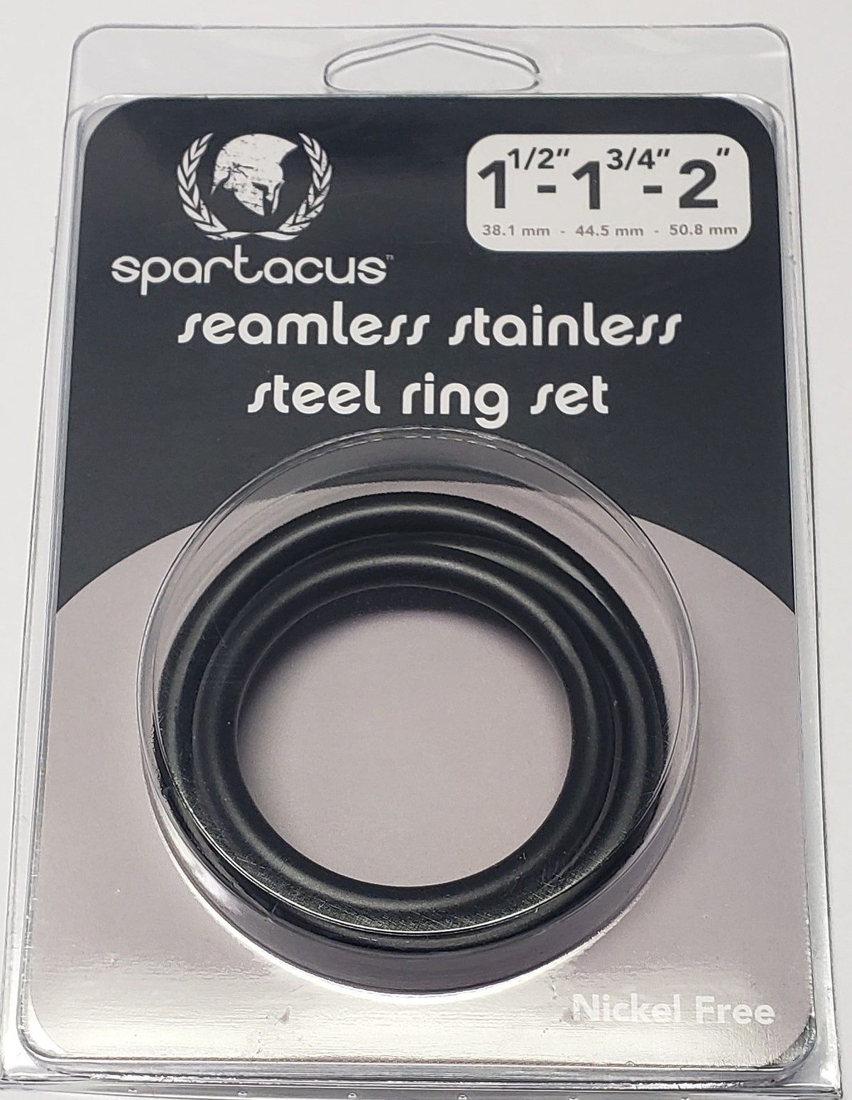 Stainless Steel C-ring Set - 1.5 1.75" 2" " Black