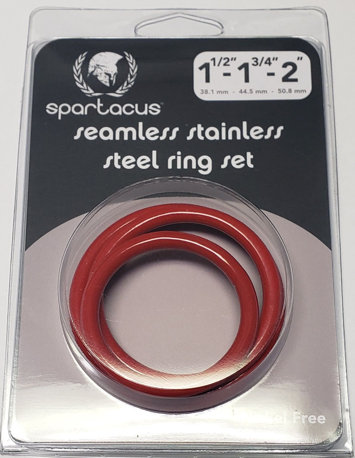 Stainless Steel C-ring Set - 1.5 1.75" 2" " Red