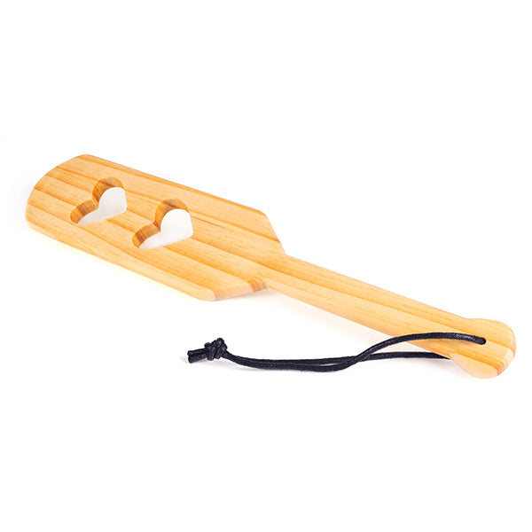 Wood Paddle 36cm 2 Cut Out Hearts Default Title