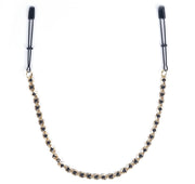 Black Tweezer Nipple Clamps W/ Beaded Chain Default Title