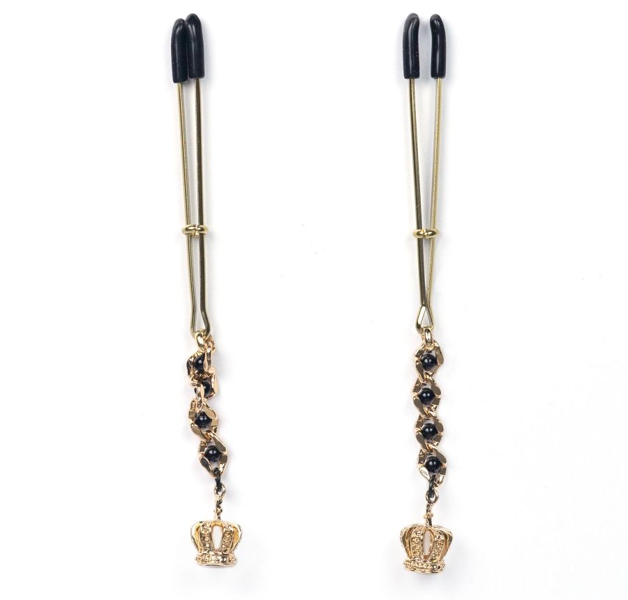 Tweezer Nipple Clamp W/ Crown Pendant Default Title