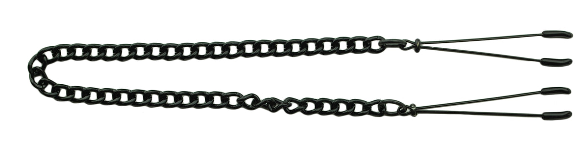 Black Tweezer Clamp W/link Chain