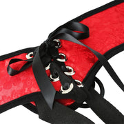 Red Lace Corsette Strap On Default Title
