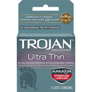 Trojan Ultra Thin Armor 3pk Spermicidal Default Title