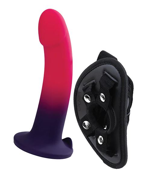 Duo Silicone Dildo (non Vibrating) With Harness