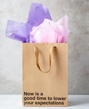 Now Is A Good Time To Lower Your Expextations Gift Bag Default Title