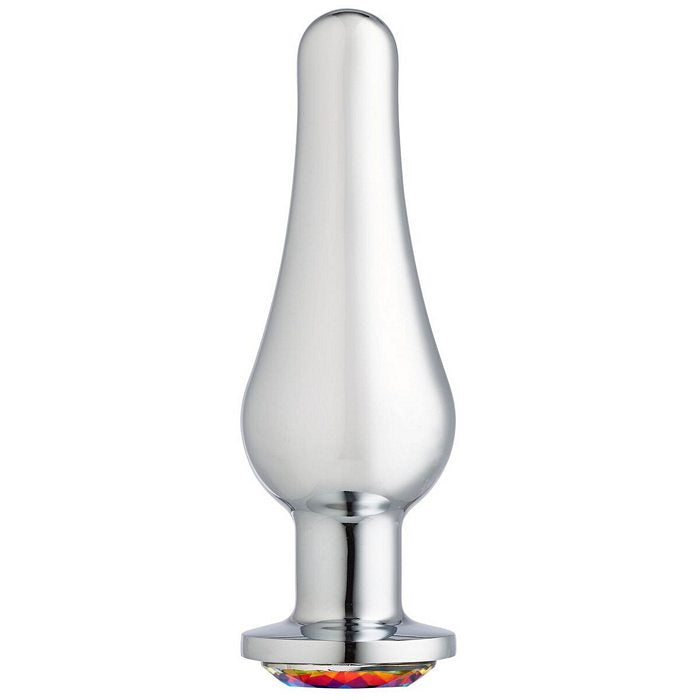 Cloud 9 Gems Silver Chromed Tall Anal Plug Large Default Title