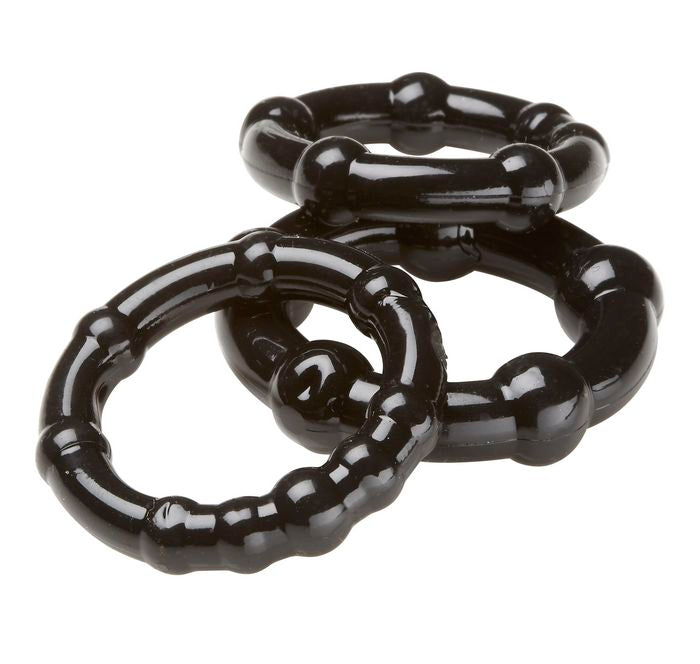 Cloud 9 Cockring Combo Beaded Black Default Title