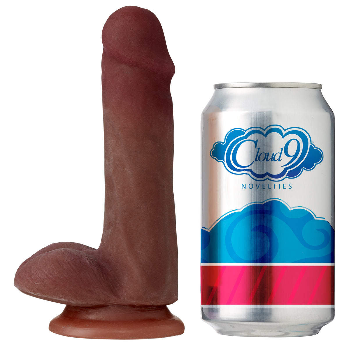 Cloud 9 Dual Density Dildo Touch W/ Balls Brown 6"