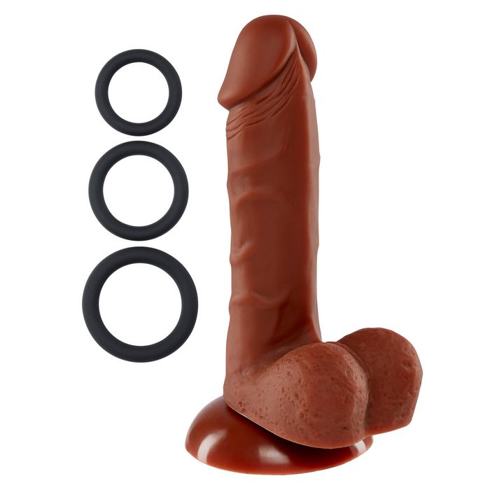 Pro Sensual Premium Silicone Dong W/ 3 C Rings