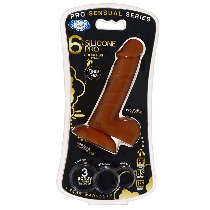 Pro Sensual Premium Silicone Dong W/ 3 C Rings