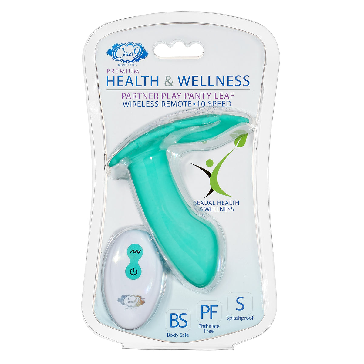 Cloud 9 Health & Wellness Wireless Remote Control Panty Leaf" Vibe Teal