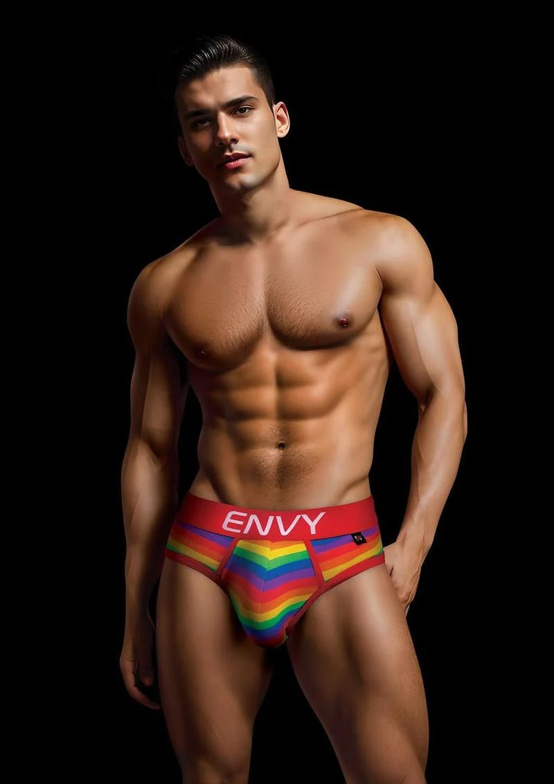 Envy Rainbow Pride Brief Red