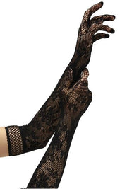 Flower Lace Opera Glove Black Default Title