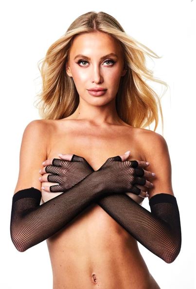 Fingerless Fishnet Opera Glove Black Default Title